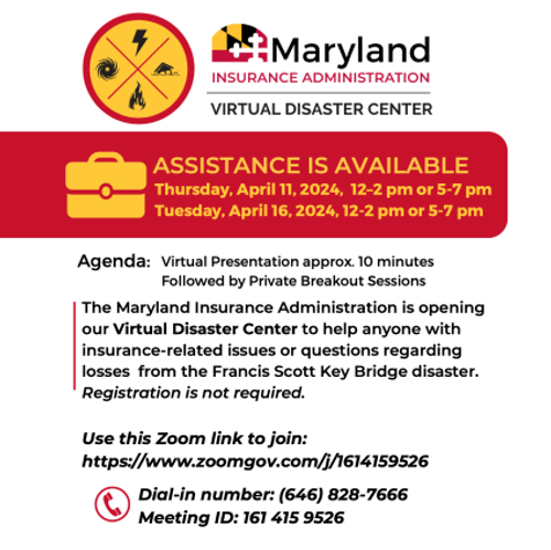 Maryland Insurance Agency Virtual Disaster Center 